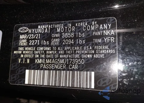 2021 Hyundai Elantra Sel from USA, damaged, VIN KMHLM4AG5MU173950